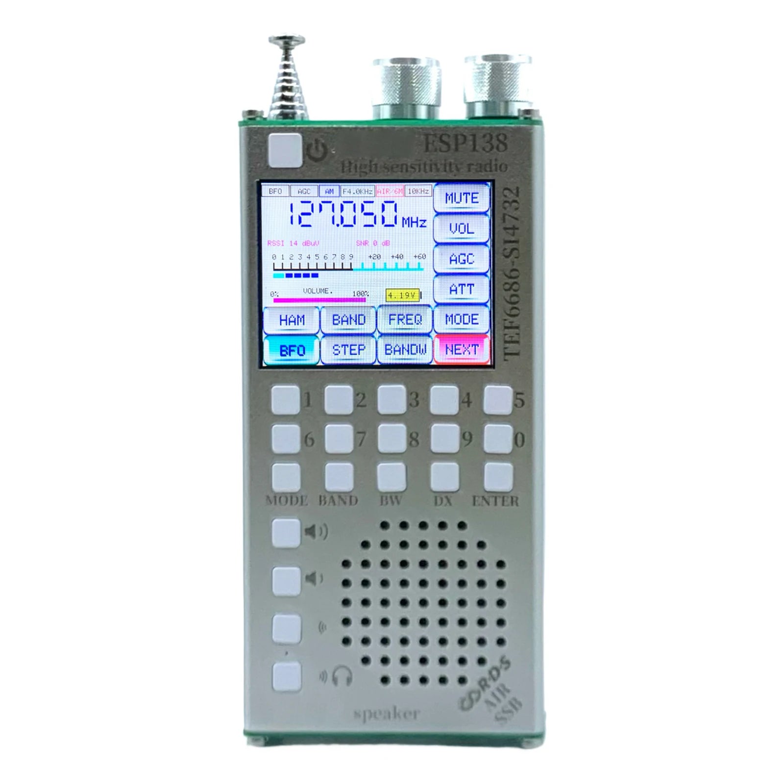Dual Modes RDS Data Display Radio 2500mAh Hand-Held Radio Receiver ESP138 ESP32 SI4732 for detail image 8