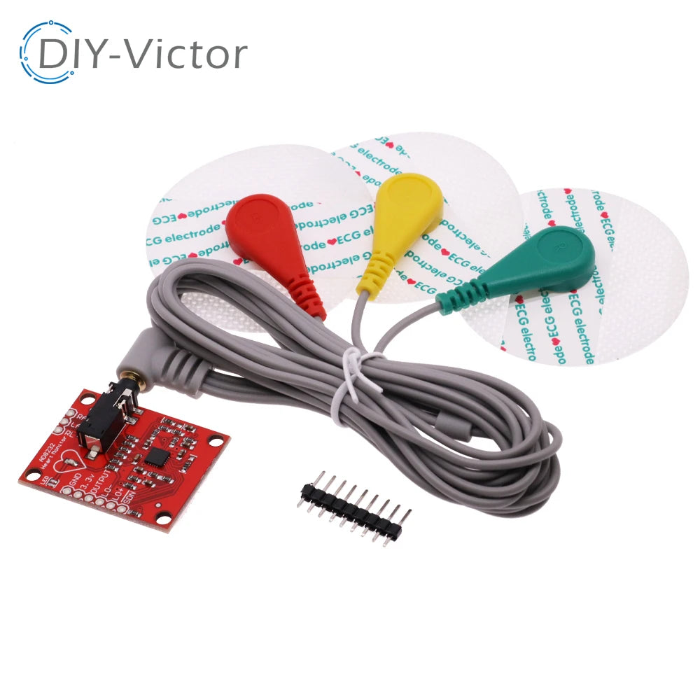 Muscle signal sensor EMG Sensor Ecg module AD8232 ecg measurement pulse heart ecg monitoring detail image 2