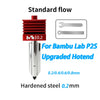 For Bambu Lab P2S Upgraded Hotend 0.2/0.4/0.6/0.8mm Hardened steel nozzle Replace Hot End Bambulab H2D H2S 3D Printer Print Head
