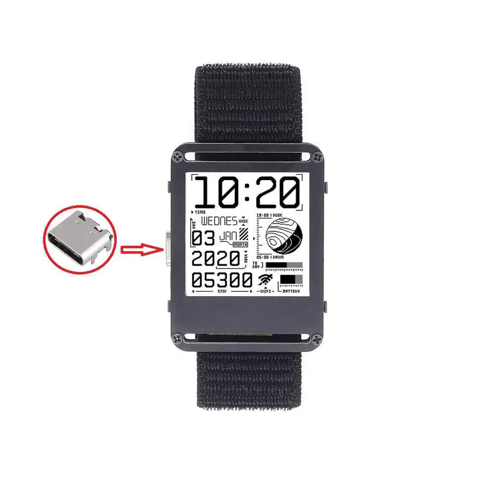 ESP32 Open Source V2.0 Gift E-ink Display Smart Watch Display Screen 200x200 Ultra-low Power detail image 2