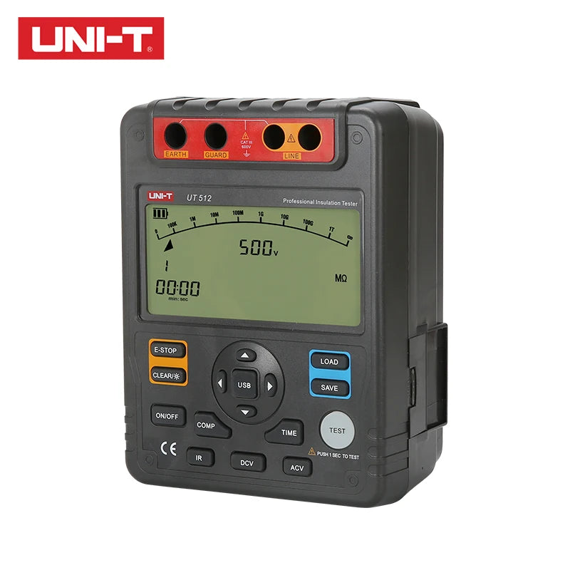 UNI-T Insulation Resistance Tester UT512 500V--2500V Earth Ground 1M 100G Ohm Meter AC DC detail image 3