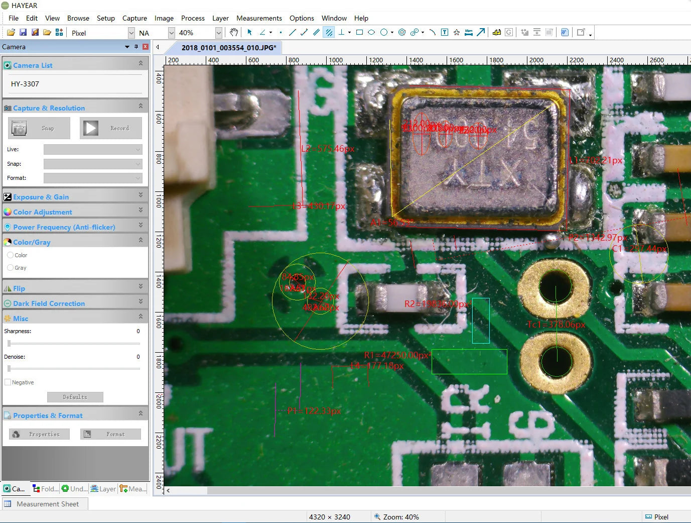 8MP 4K Sony IMX317 Sensor USB 3.0 0.5X Microscope Camera Measurement Electronic Digital detail image 5