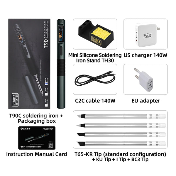 ALIENTEK T90 140W USB-C smart soldering iron kit for PCB rework - detail 15