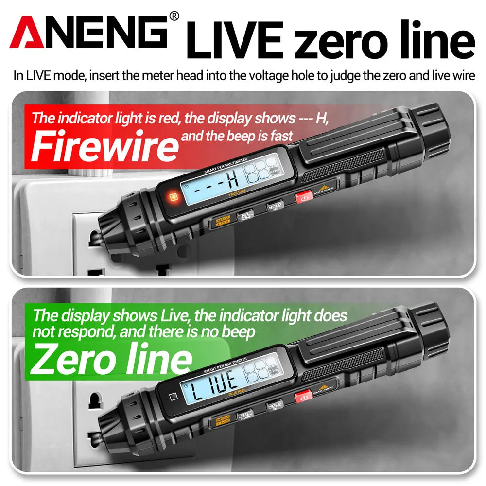 ANENG A3005 Digital Professional Multimeter Pen Testers AC/DC Voltage Meter Live Zero Line detail image 2