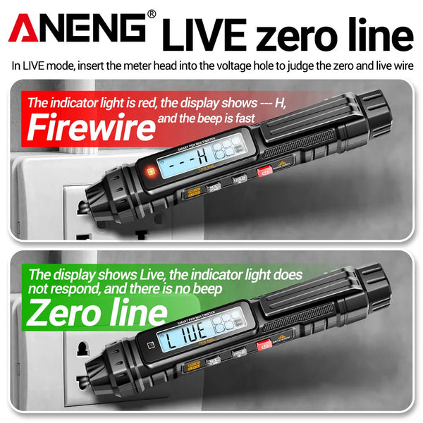 ANENG A3005 Digital Professional Multimeter Pen Testers AC/DC Voltage Meter Live Zero Line detail image 2
