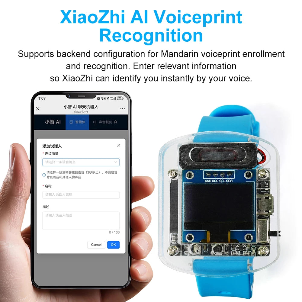 Xiaozhi AI Electronic Voice Watch Kit Artificial Intelligence Conversation ESP32 S3 N16R8 detail image 5