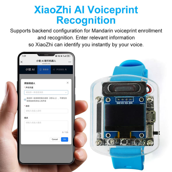 Xiaozhi AI Electronic Voice Watch Kit Artificial Intelligence Conversation ESP32 S3 N16R8 detail image 5