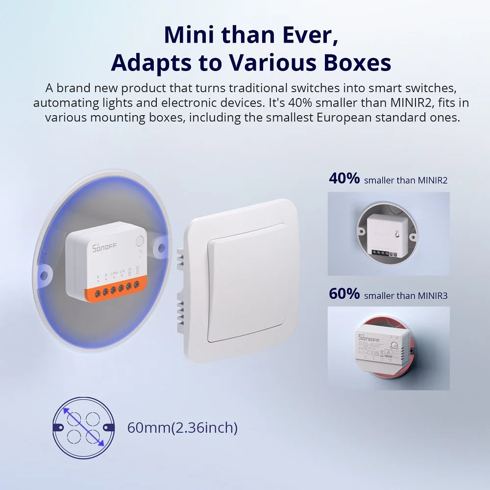 Sonoff Mini R4 Extreme Wifi Smart Switch Interruptor with Relay On-Off DIY Switch Module detail image 4