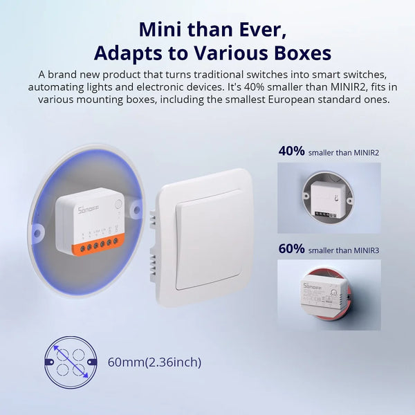 Sonoff Mini R4 Extreme Wifi Smart Switch Interruptor with Relay On-Off DIY Switch Module detail image 4