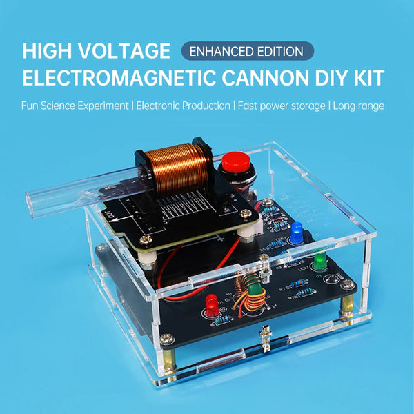 DIY High-Voltage Electromagnetic Cannon Electronic Kit DC3V Enhanced Edition Circuit Board Soldering Prac product image