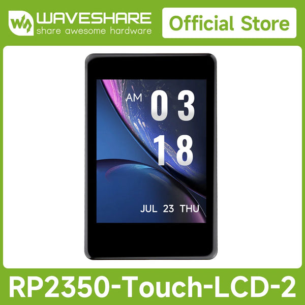 Waveshare RP2350 2inch Capacitive Touch Display Development Board, 240×320 IPS Panel, Based on Raspberry Pi RP2350