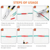 250Pcs Wire Ferrules Kit 7 Size Copper Crimp Connector Non Insulated Electrical Butt Terminal Assortment Kit