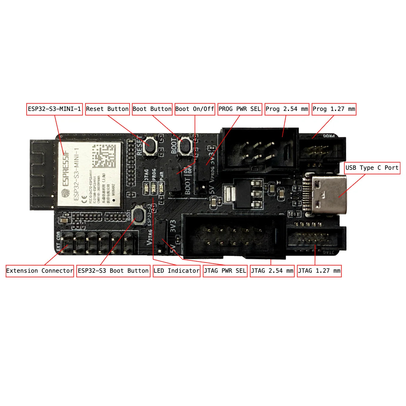 Espressif ESP-Prog-2 Debugger Serial Communication, JTAG In-Circuit Debugging, Firmware Auto detail image 2