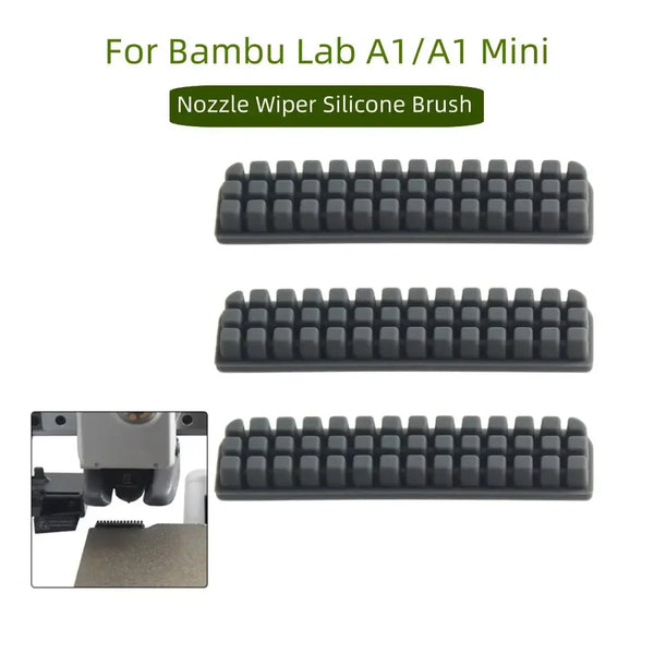 3/6/9/15Pcs Silicone Nozzle Brush for Bambu Lab A1/A1 Mini, 3D Printer Cleaning Wiper Scrubber, Hotbed Mounted Nozzle Cleaner