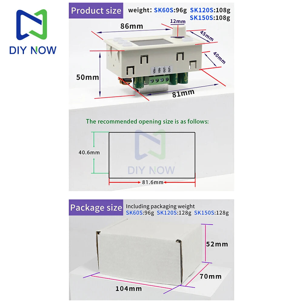 SK150S SK120S SK60S CNC Step-Up And Step-Down Module Adjustable Voltage Stabilized Power detail image 6