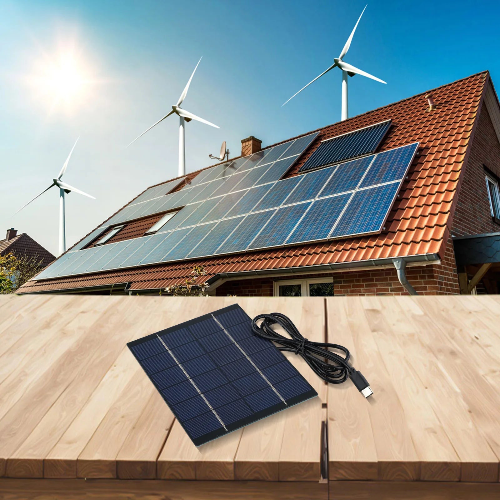 For Small Appliances Polycrystalline Silicon 2W Solar Panel Solar Power Charging Efficient detail image 2