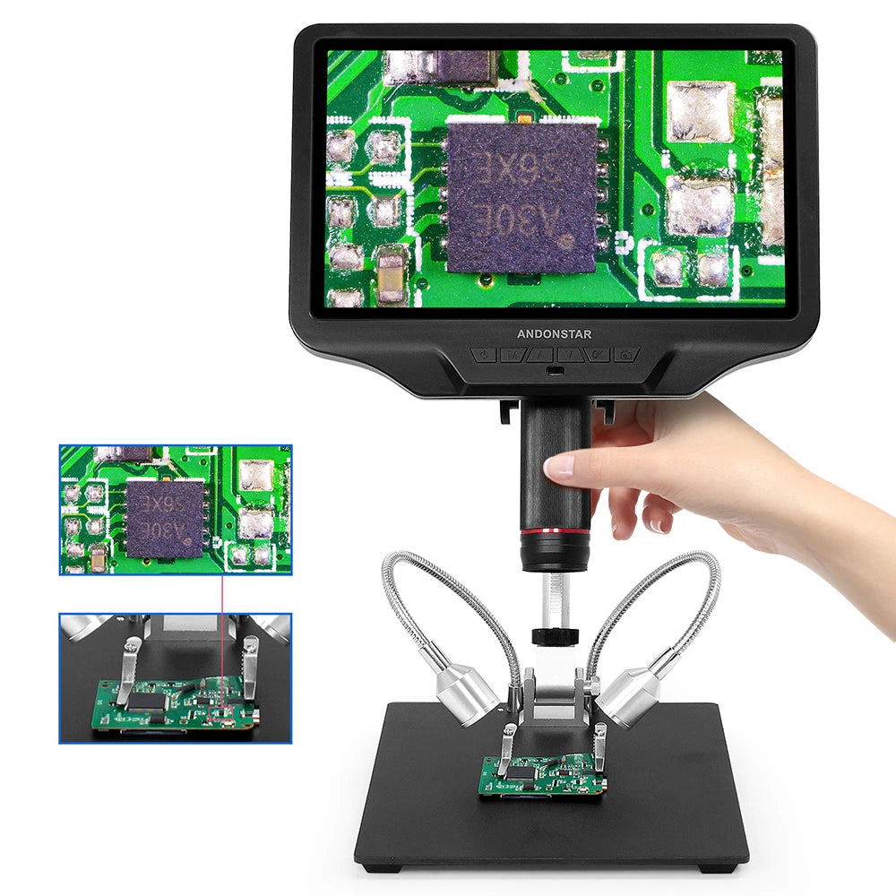 Andonstar AD409 HDMI Digital Microscope 10.1 LCD Screen Soldering Microscope 300X USB detail image 7
