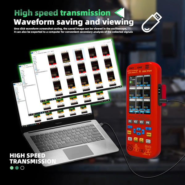 BSIDE 4-IN-1 Handheld Oscilloscope Digital Multimeter+Function Signal Generator Dual Channel detail image 5