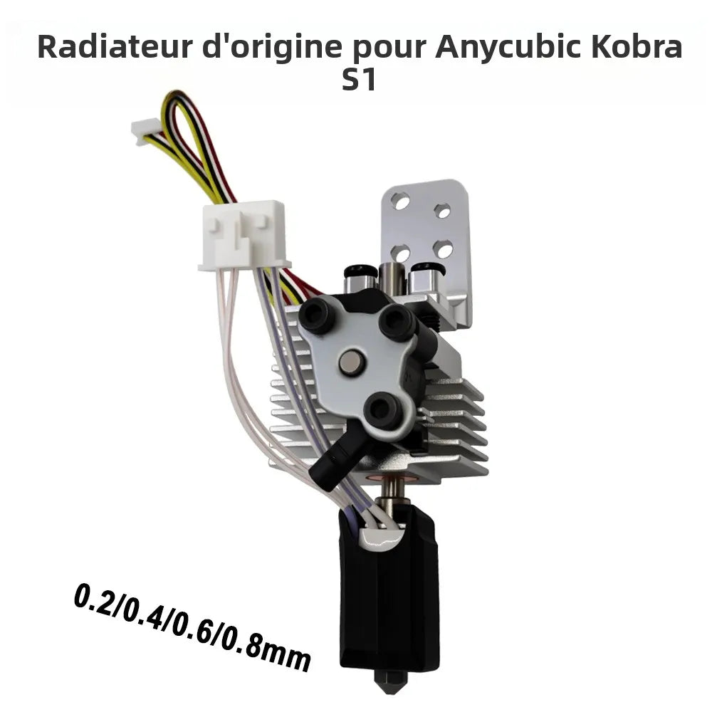 Quick Release Hotend Upgrade Kit Compatible with Anycubic Kobra S1 S1C Combo Aluminum Heat Sink Sensor Replacement Parts