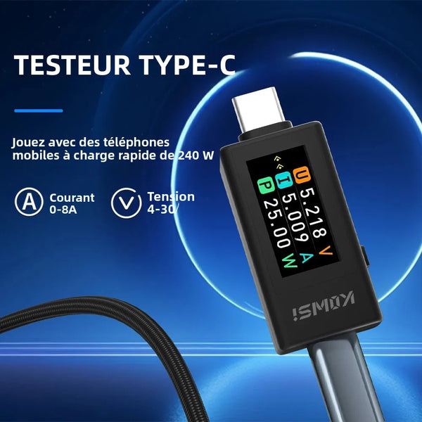 KWS-X1/KWS-1902L USB Tester Voltmeter Ammeter DC4-30V0-12A Fast Charge Detection Trigger Capacity Measurement Ripple Measurement