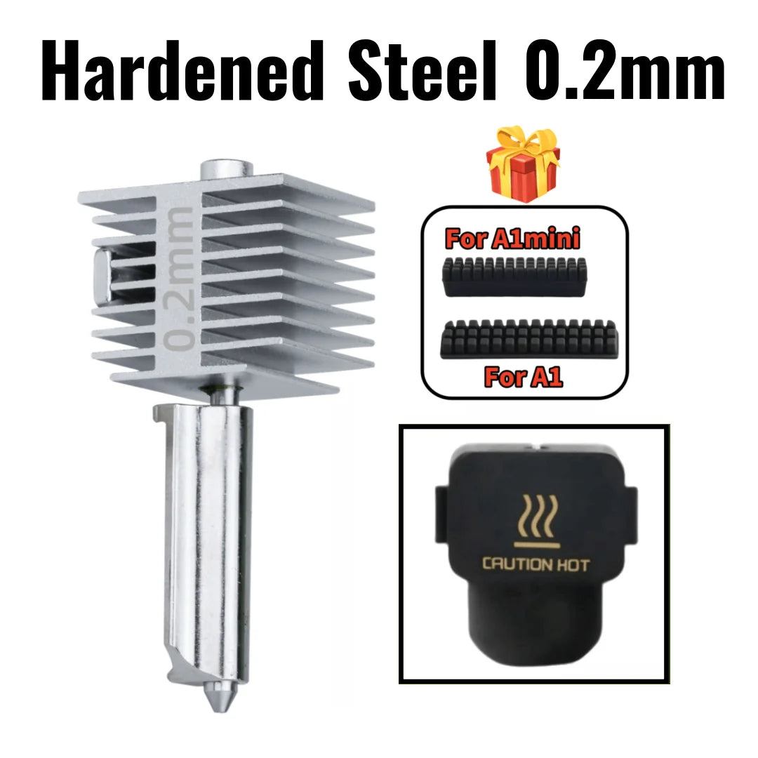 For Bambu Lab A1/A1MINI Nozzle Hardened steel Integrated A2L Hotend Kit High-Precision A1 Nozzles Same As Original High Quality