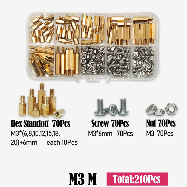 M2 M2.5 M3 M4 M5 Motherboard Standoffs Screws Nuts Kit for DIY Electronic PCB Circuit Hex detail image 10