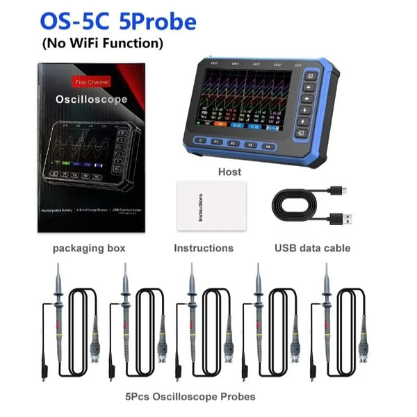 TOOLTOP OS-5C Five-channel Oscilloscope 1MHZ bandwidth 3M sampling rate Digital oscilloscope detail image 8