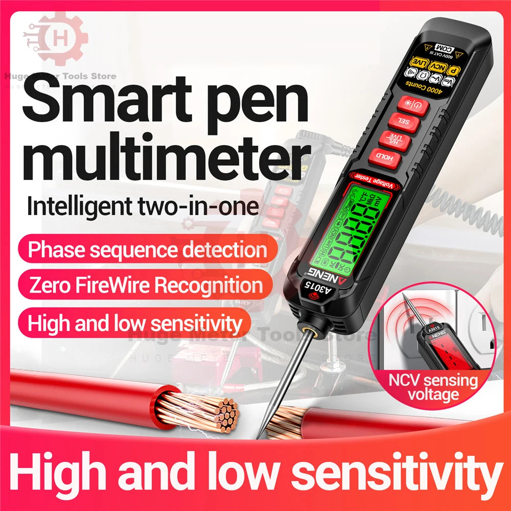 ANENG Digital Car Voltage Tester Pen AC/DC Voltage 600V Smart Non-Contact Auto Ohm Diode detail image 2