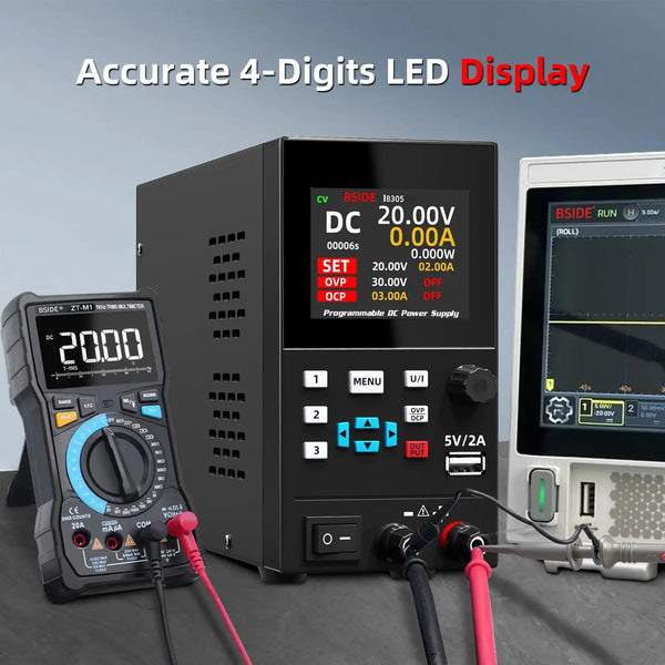 BSIDE I8 DC Laboratory Regulated Power Supply Programmable 30V 10A Adjustable Bench Switch detail image 3
