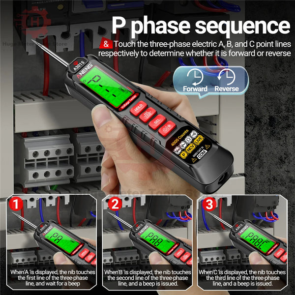 ANENG Digital Car Voltage Tester Pen AC/DC Voltage 600V Smart Non-Contact Auto Ohm Diode detail image 5