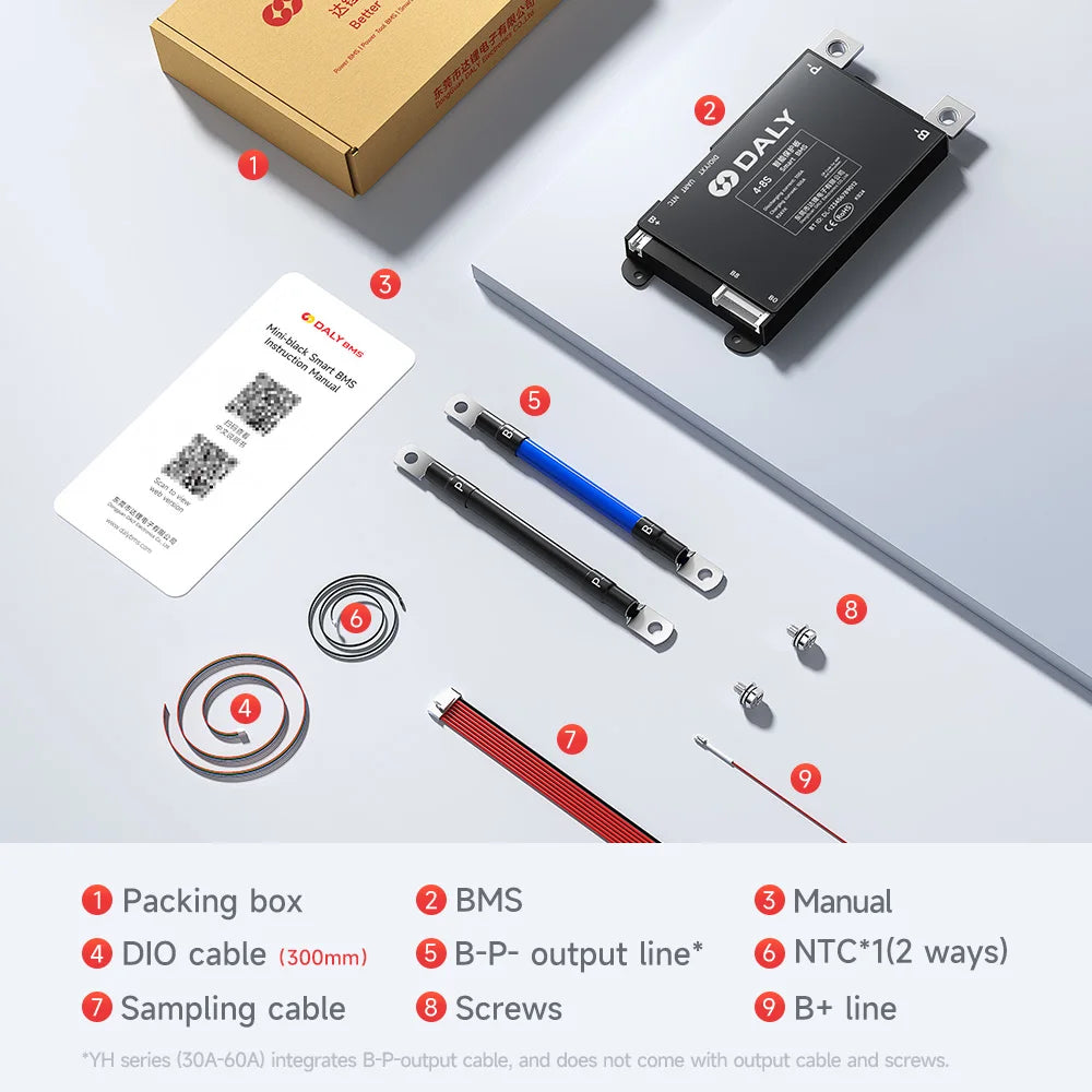 Daly Smart BMS 4S 6S 8S 12S 13S 14S 16S 17S 20S 24S Bluetooth BMS 30A 40A 60A 80A 100A 120A detail image 4