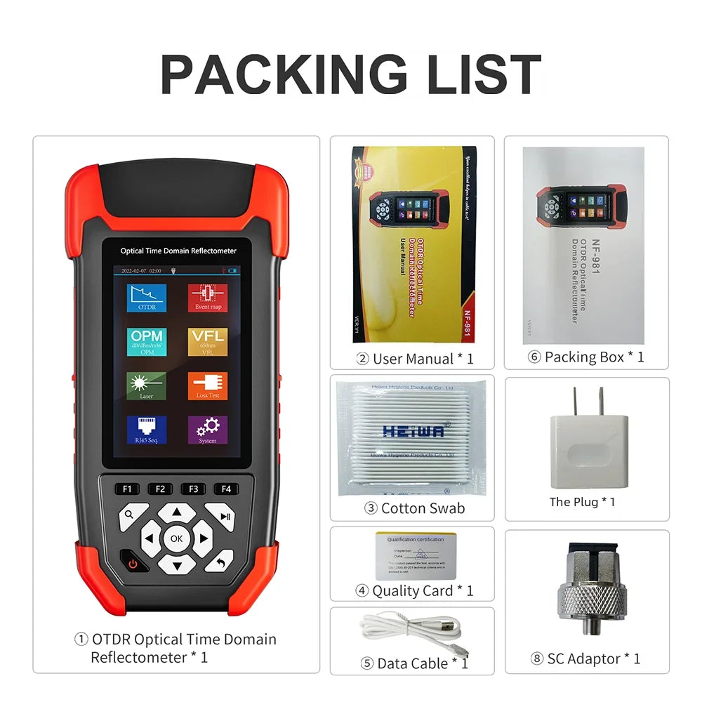 NOYAFA NF-981 OTDR Fiber Optic Fault Detector Optical Power Meter For OPM VFL OLS Event Map detail image 6
