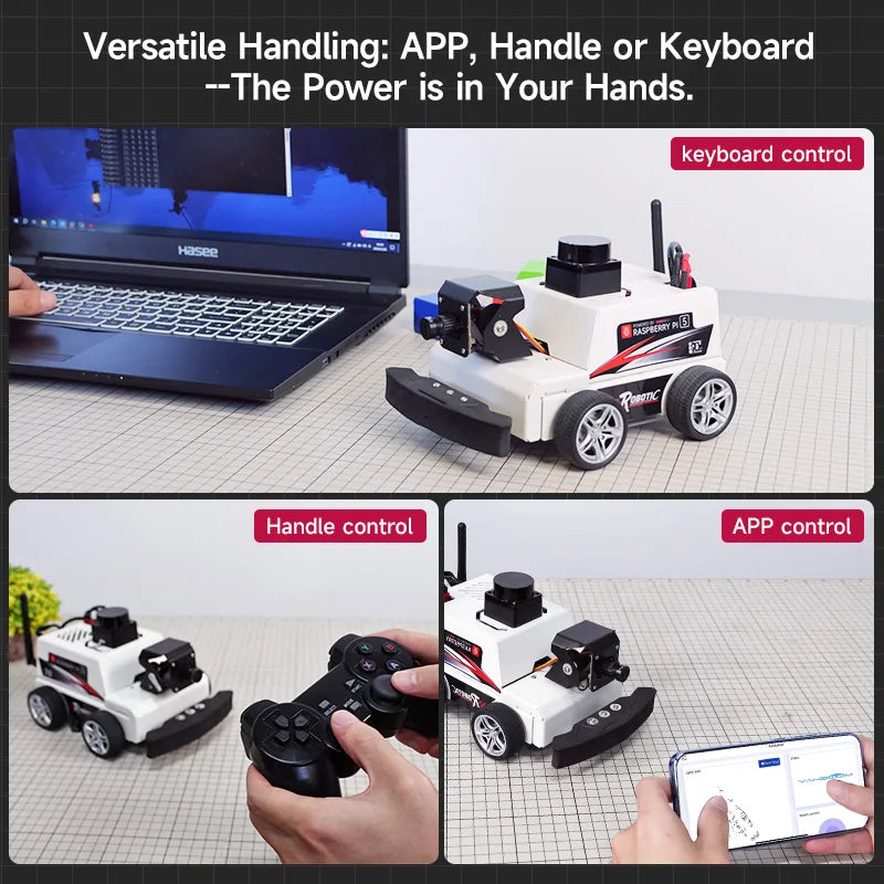 Raspberry Pi 5 ROS2 Robot Car Kit With TOF Lidar Support AI Visual Recognition SLAM Mapping detail image 5