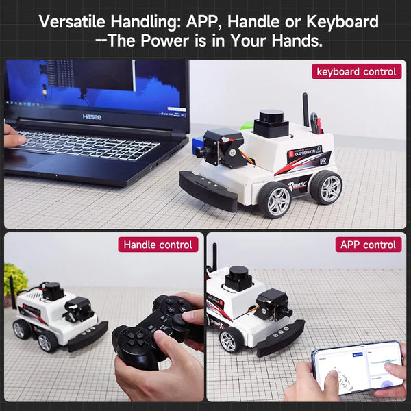 Raspberry Pi 5 ROS2 Robot Car Kit With TOF Lidar Support AI Visual Recognition SLAM Mapping detail image 5