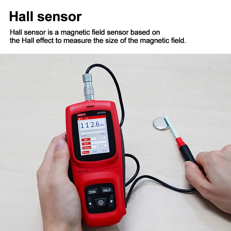 UNI-T Handheld Digital Gauss Meter UT335A UT335B 0-3000mT Automatic Manual Zeroing For detail image 3