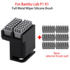 Brush For Bambu Lab P1 X1 Print Head Cleaner Full Metal Two-side Clean Nozzle Wiper Silicone Brush Mounted Scrubber Replacement