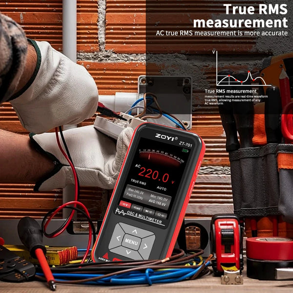 ZOYI digital oscilloscope ZT-701 handheld small portable multimeter 2-in-1 intelligent detail image 3