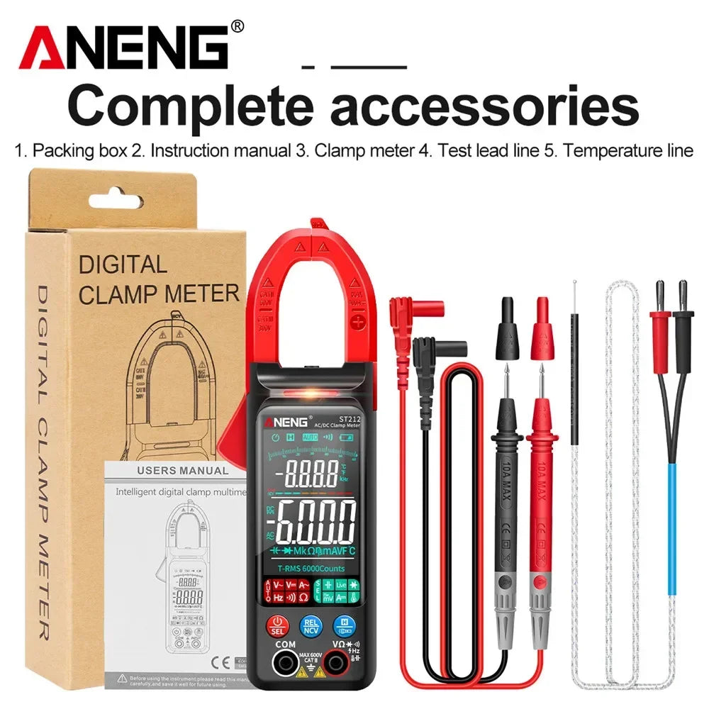 ANENG ST212 Digital Clamp Meter Multimeter 6000 Counts DC/AC Current 400A Amp Multimeter detail image 7