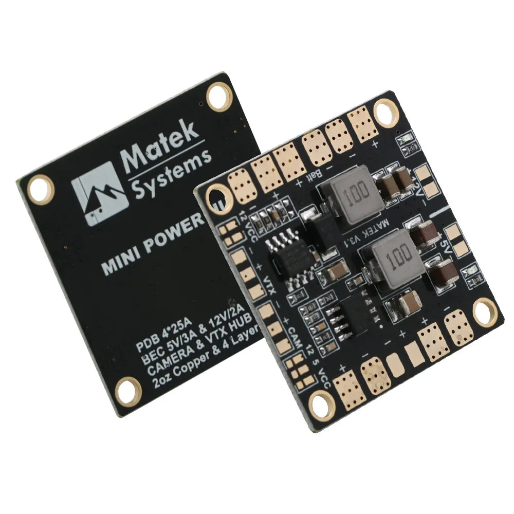 Matek Mini Power Hub Power Distribution Board PDB with BEC 5V & 12V for FPV QAV250 ZMR250 Multicopter Quadcopter