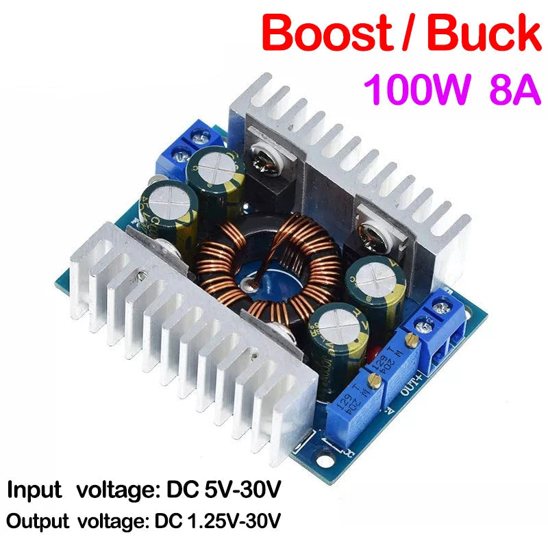 DC 5-30V to 1.25-30V 8A Automatic Step UP/Down Converter Boost/Buck Voltage Regulator Module Charger Powe product image