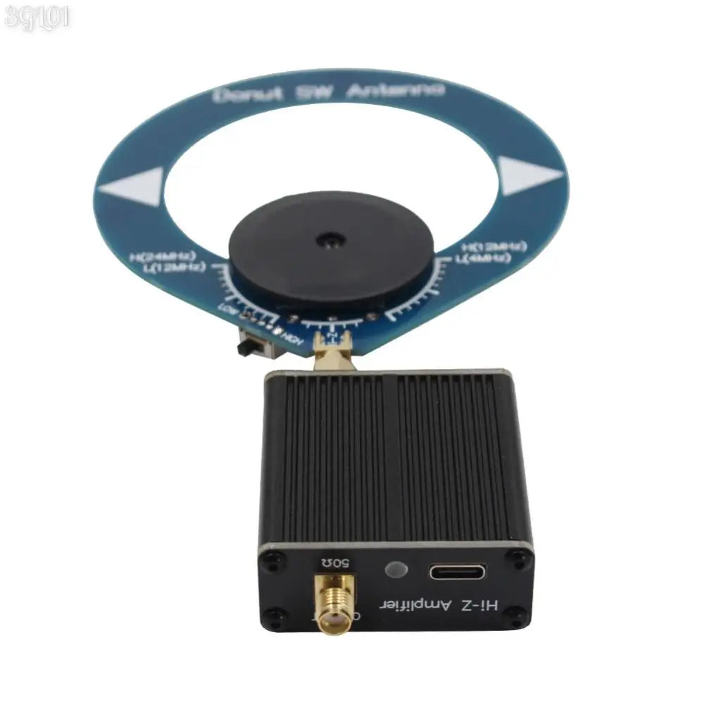 High Impedance Amplifier Small Loop Antenna 1Hz-300MHz Doughnut Short Wave Antenna 5V 600mA detail image 2