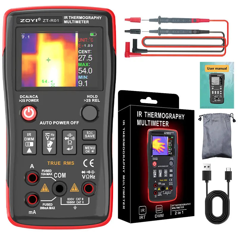 ZOYI ZT-R01 two-in-one infrared thermal imaging multimeter Industrial electric floor heating detail image 7