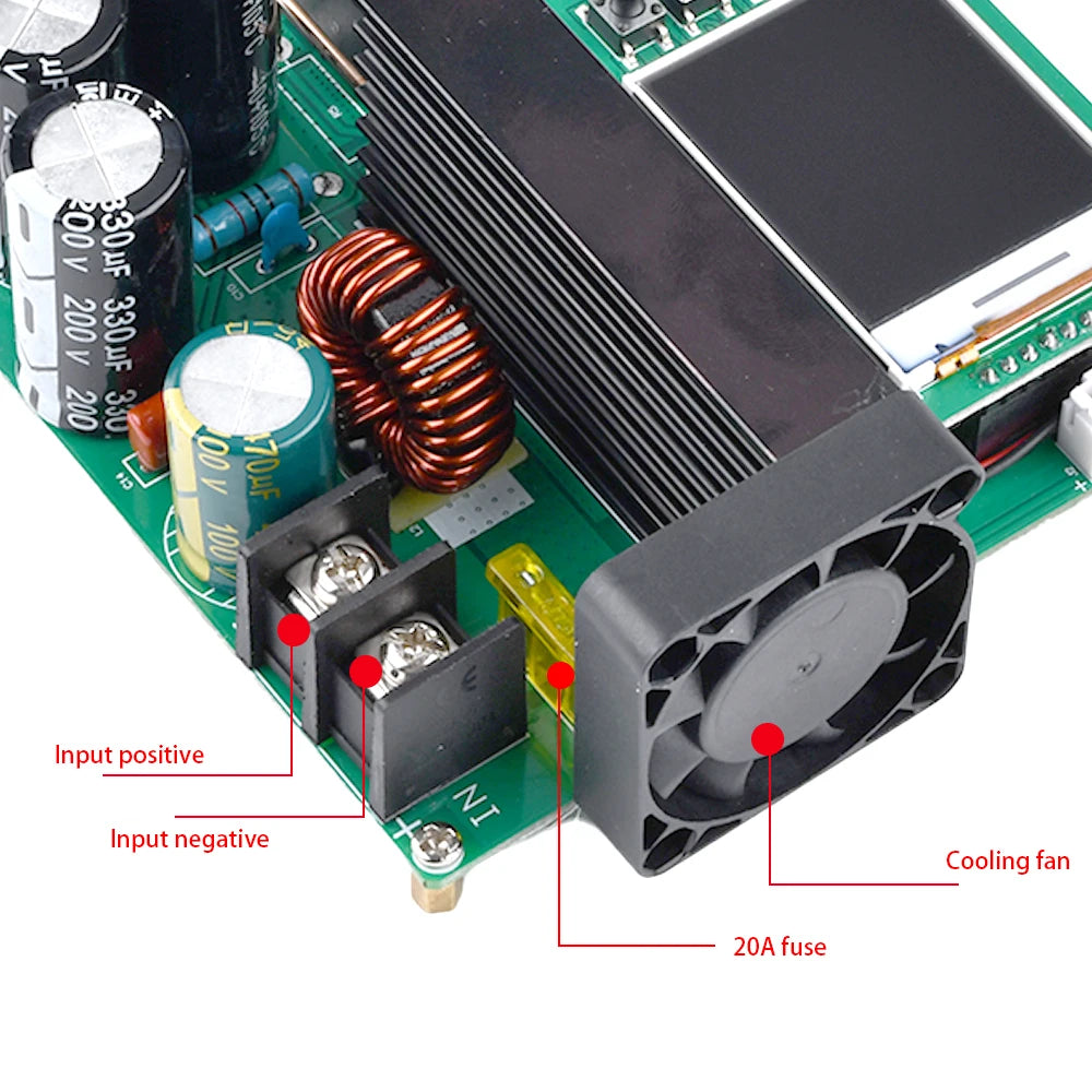 900W 15A Boost Converter DC-DC 9V~60V to 10V-120V LCD Display Control Step Up Module High detail image 5