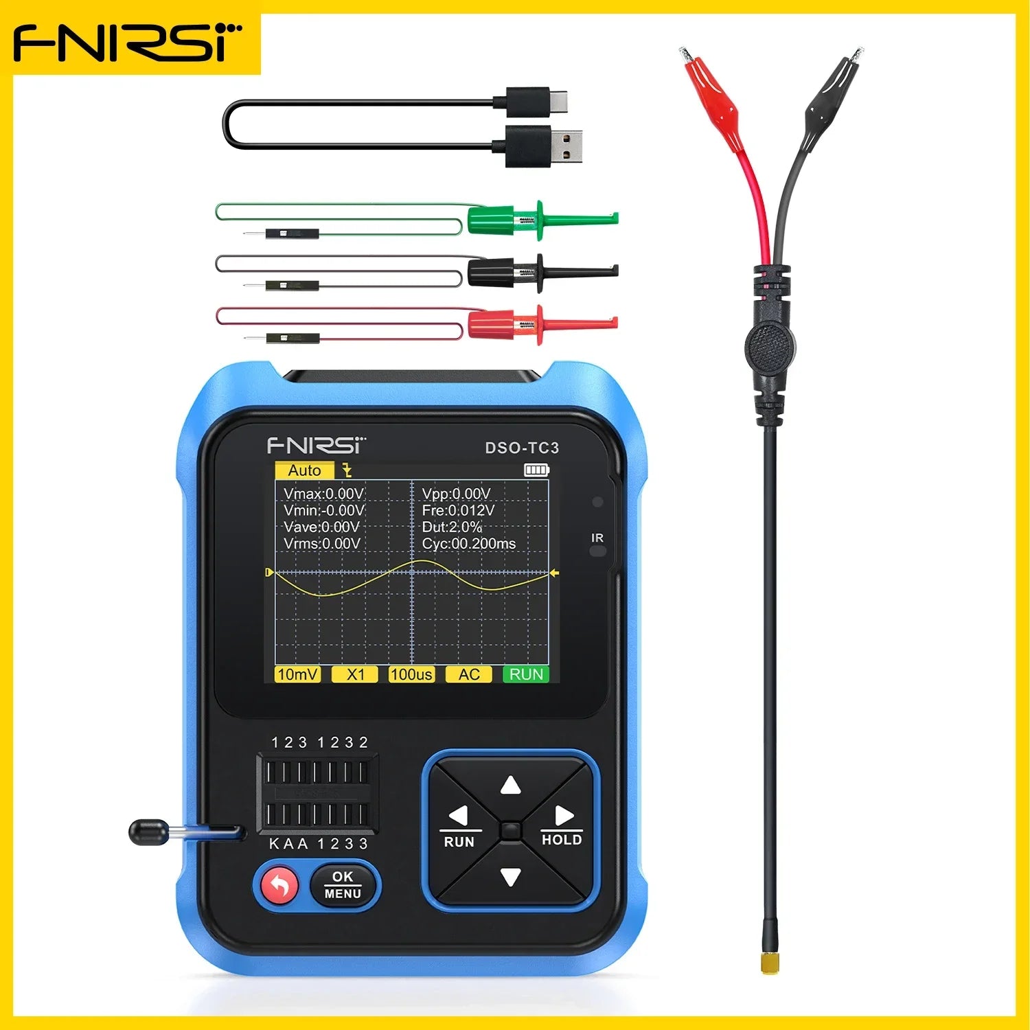 FNIRSI DSO-TC3 Digital Oscilloscope Mini Transistor Tester detail image 7