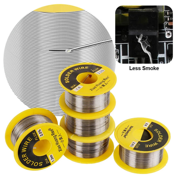 1Roll 50g Solder Wire 60/40 Tin No-clean Rosin Core 0.5-1.2mm Welding Soldering Iron Reel Flux 2% Electronic Soldering Wire Roll