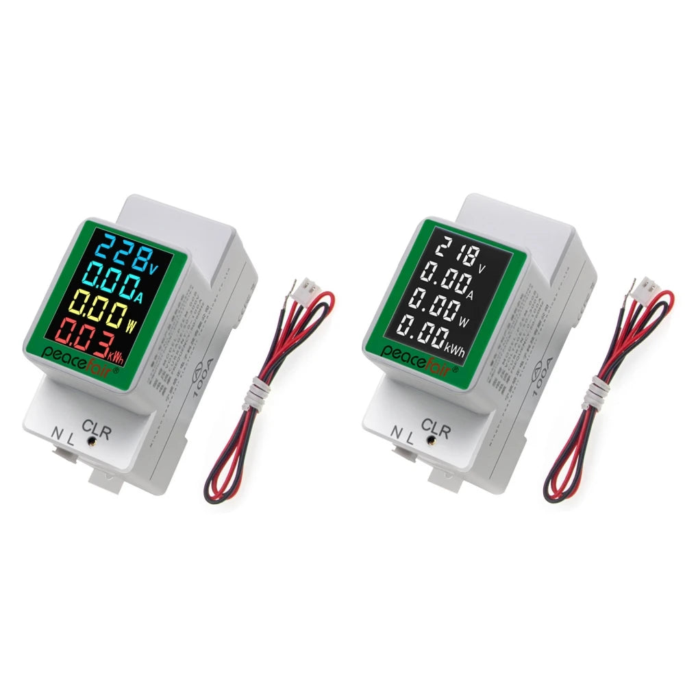 PZEM-008 Din Rail Electricity Digital Power Energy Meter Watt Kwh Wattmeter Monitor Ammeter Voltmeter AC product image