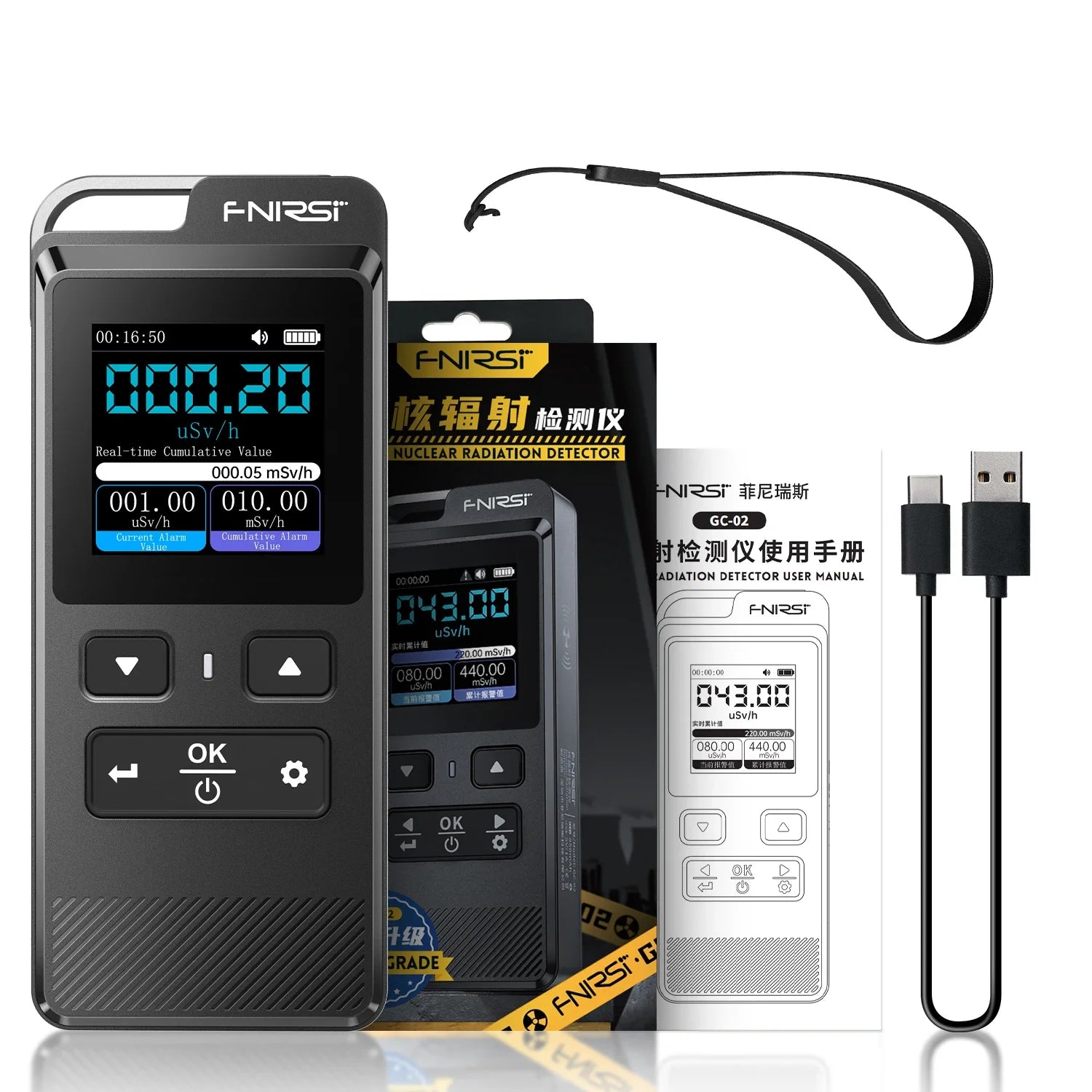 FNIRSI GC-02 Mini Nuclear Radiation Detector Geiger Counter detail image 7