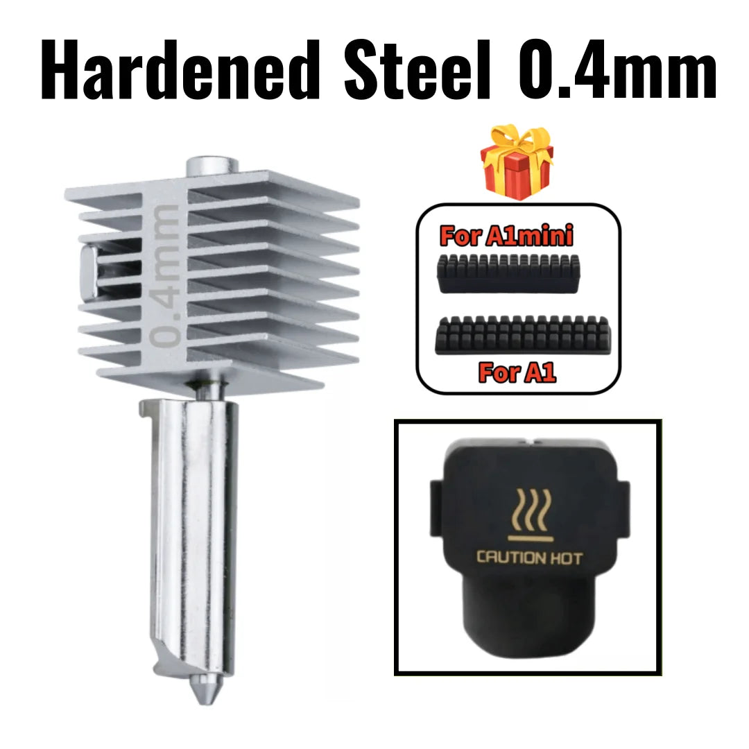 For Bambu Lab A1/A1MINI Nozzle Hardened steel Integrated A2L Hotend Kit High-Precision A1 Nozzles Same As Original High Quality