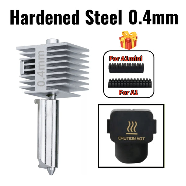 For Bambu Lab A1/A1MINI Nozzle Hardened steel Integrated A2L Hotend Kit High-Precision A1 Nozzles Same As Original High Quality