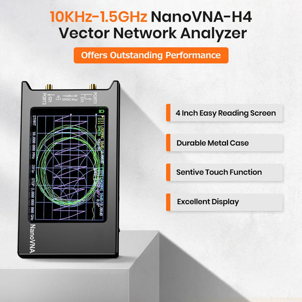 Updated NanoVNA-H4 4inch Vector Network Analyzer 10k-1.5GHz HF VHF UHF Antenna Analyzer detail image 4